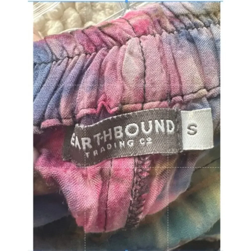 Earthbound Trading Co🌿Tie Dye Harem Pants Women’s Small Boho Festival Lounge - Picture 3 of 8